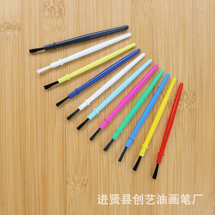 8.5cm plastic rod planting brush children's plastic brush DIY pigment matching plastic brush