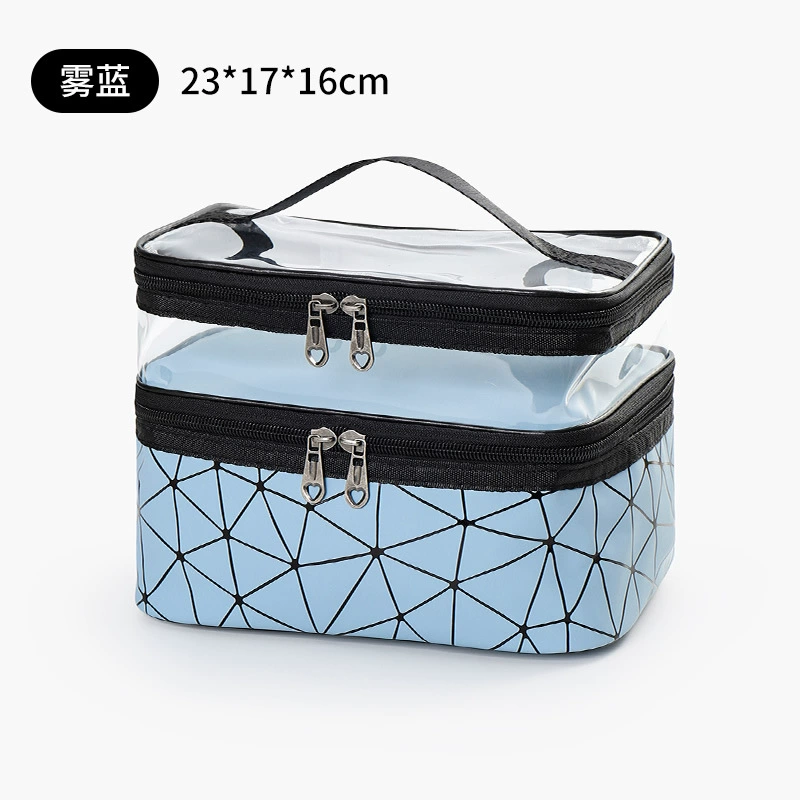 Handheld cosmetic bag, capacious purse, storage bag for traveling
