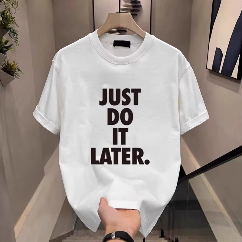 2025 Summer New Short-Sleeve T-Shirt Men's Clothing Versatile Half-Sleeve Men's Trendy Brand Base Layer Top Couple Tops INS
