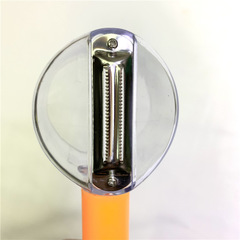 Kitchen Orange Fruit Vegetable Peeler Stainless Steel with Box Splash Proof Peeler Creative Storage Style Peeler
