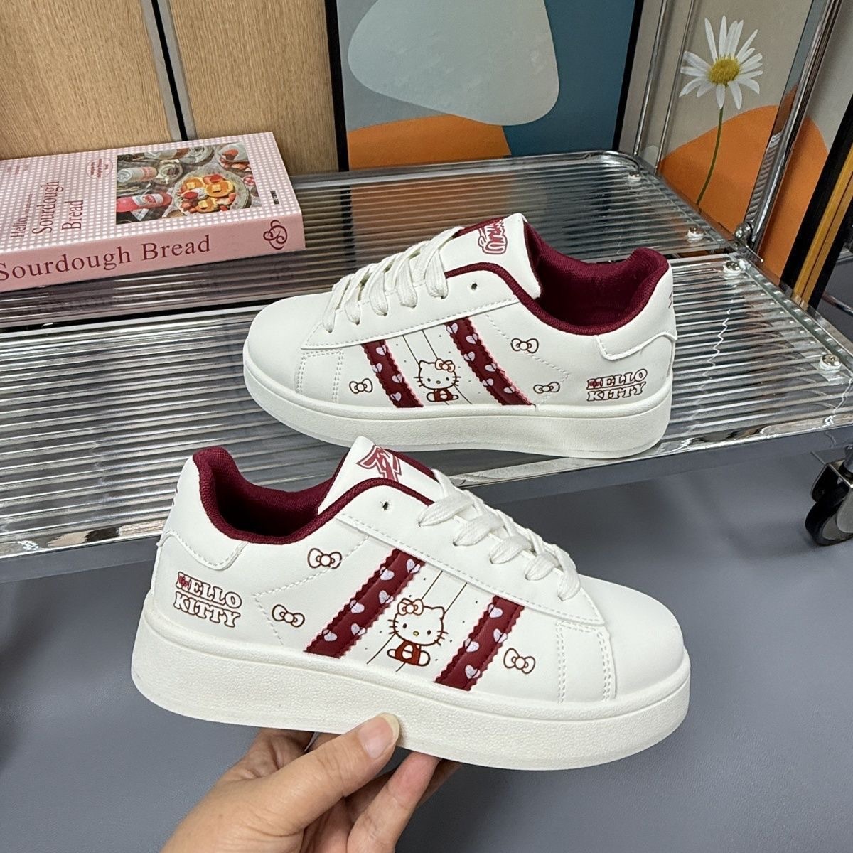 Kitty Shell zapatos para mujeres 2025 nuevo primavera y otoño retro nicho de altura zapatos de verano versátiles zapatos de skate
