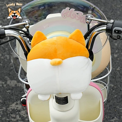 Electric car child seat Pad, Baby Front-Mounted Child Seat - corgi-clip-on-cute-anti-collision-pad-high-elasticity-sponge-shock-absorbing-cushioning