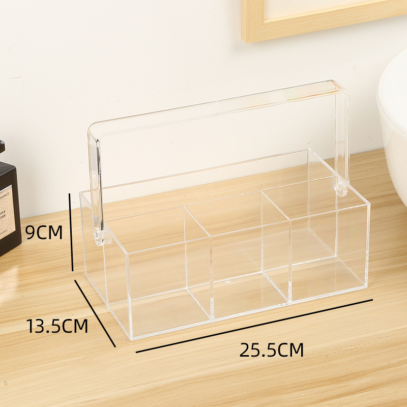 雑物収納かご化粧品スナックデスクトップキッチン整理箱家庭用透明アクリル化粧台収納箱|undefined