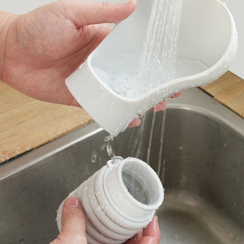 Perro y gato plegable hervidor de silicona pequeño y mediano perro y gato fuera taza de agua bebida de mascota tazón portátil para perros