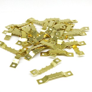 Double-Sided Serrated Gold Thick Straight Bar Picture Frame Hook, Hidden Hanging Picture Hardware Wholesale, Small Horizontal Hanging Gold-Black Home Decor