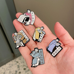 Original design Lu Xun brooch, New Youth metal badge, celebrity medal, student badge, clothing, school bag, packaging decoration