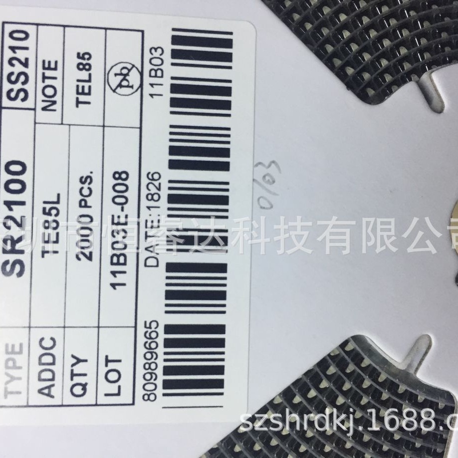 贴片肖特基二极管SS210 SR2100 SMA DO214AC 大2A 100V 35芯片