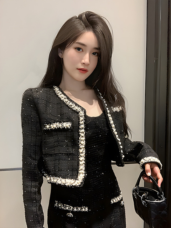 120-300 Plus Size Women's Outwear Dress Small Fragrance Two-Piece Set 2025 Autumn and Winter New Style Fat Sister Senior 120-300 Plus Size Women's Outwear Dress Small Fragrance Two-Piece Set 2025 Autumn and Winter New Style Fat Sister Senior