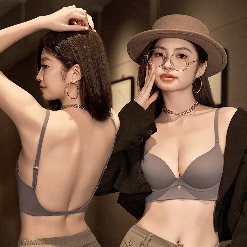 胸が小さい女性向けの夏用U字型美背中ブラ、プッシュアップ、大きく見せる、垂れ防止スリング、シームレスブラ、薄手ベスト|undefined