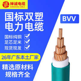 厂家批发BVV300平方硬护套线 家用双塑电线 国标纯铜工程电缆线