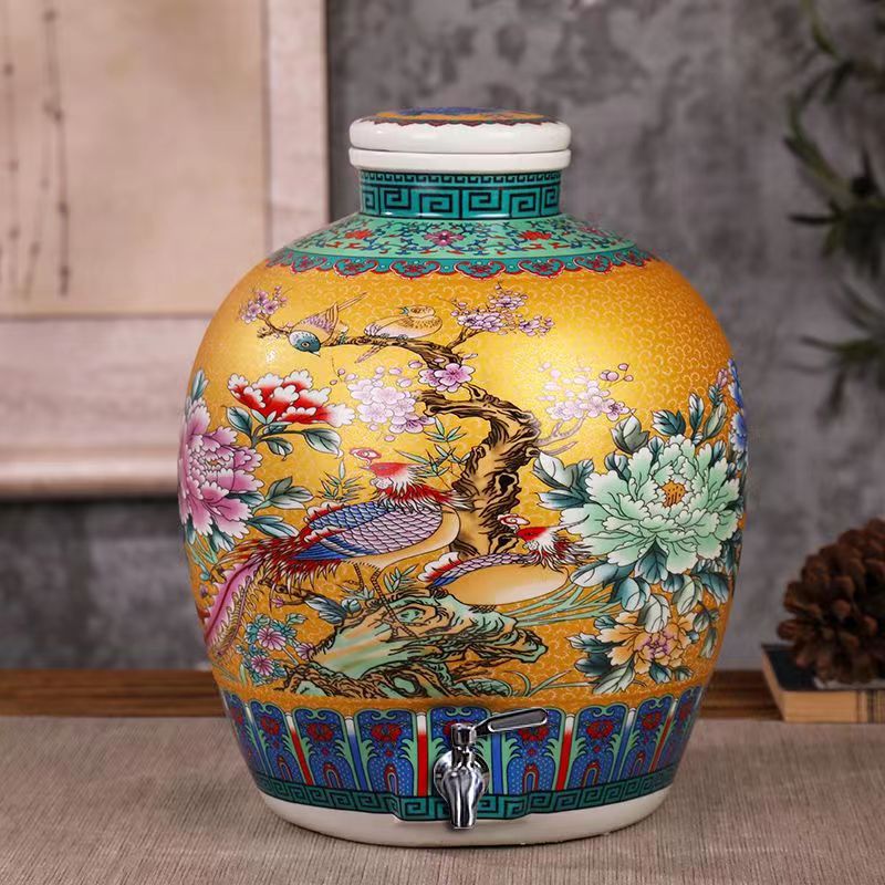 금속 실버 수도꼭지가있는 10kg (잠금 장치 없음)