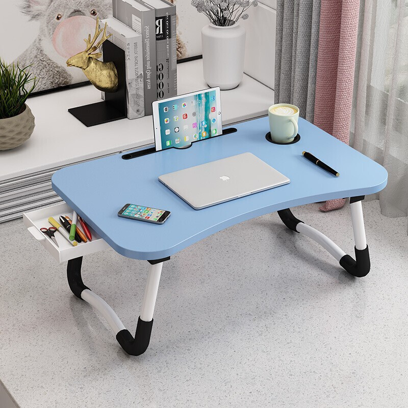 Escritorio de cama plegable mesa de computadora dormitorio dormitorio dormitorio estudio casero pequeña mesa de madera sólida