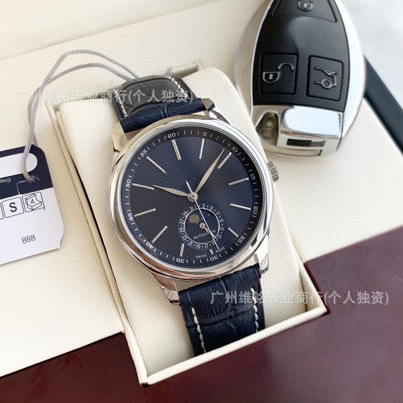 Master Moon Phase Master Three-pin Semi-business Belt Men's Watch Automatic Mechanical Watch Danny Road Watch Men