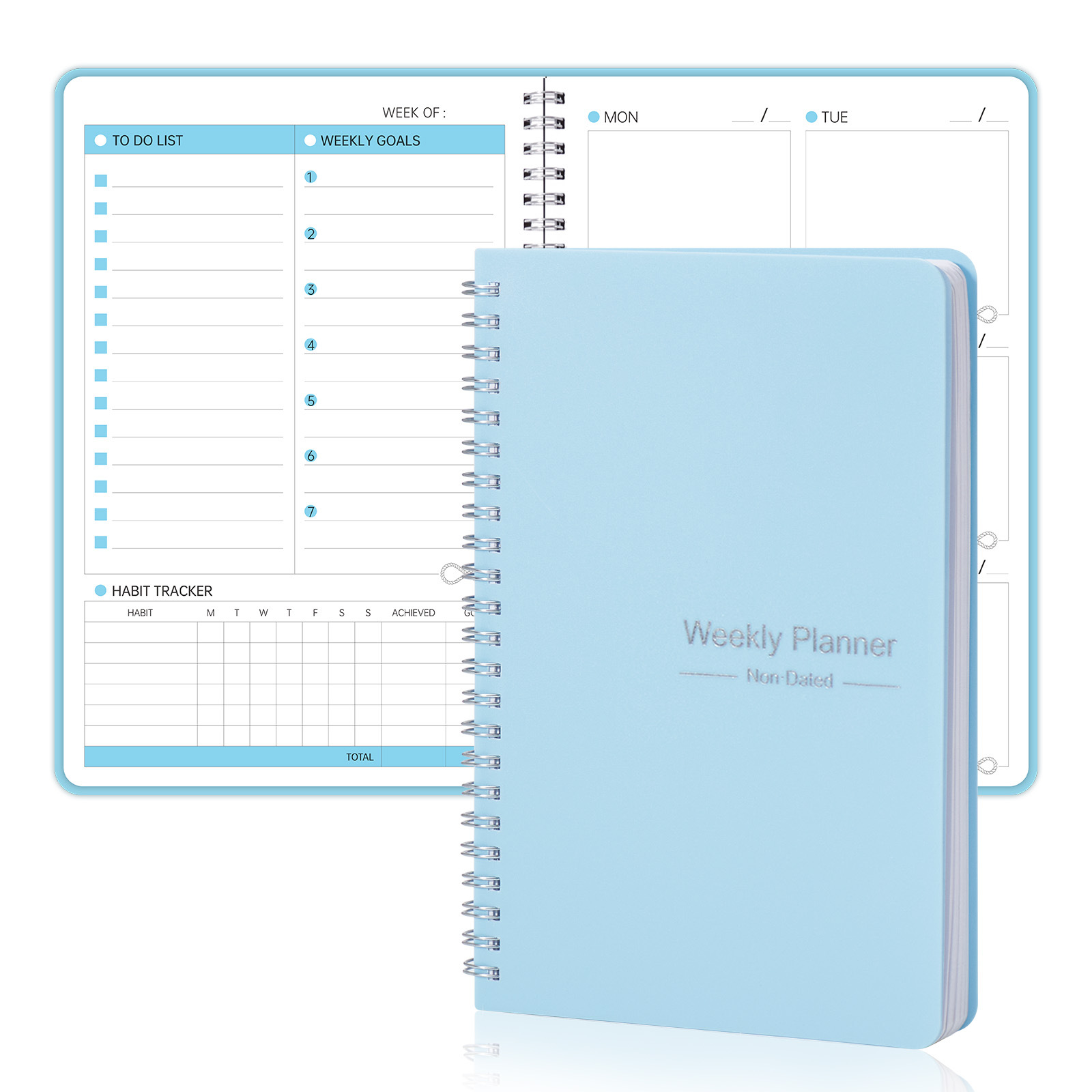 Inglés programar esta semana plan 52 semanas autodisciplina tarjeta libro plan diario transfronterizo Venta caliente en stock