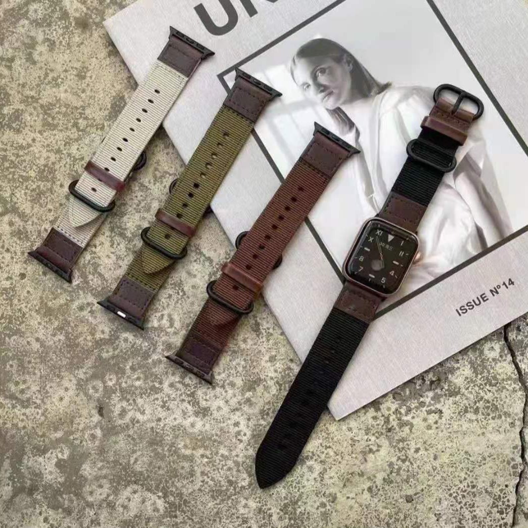 Nylon Canvas Breathable Strap for appleWatchS10 Apple Watch iWatch987 Autumn and Winter Ultra2
