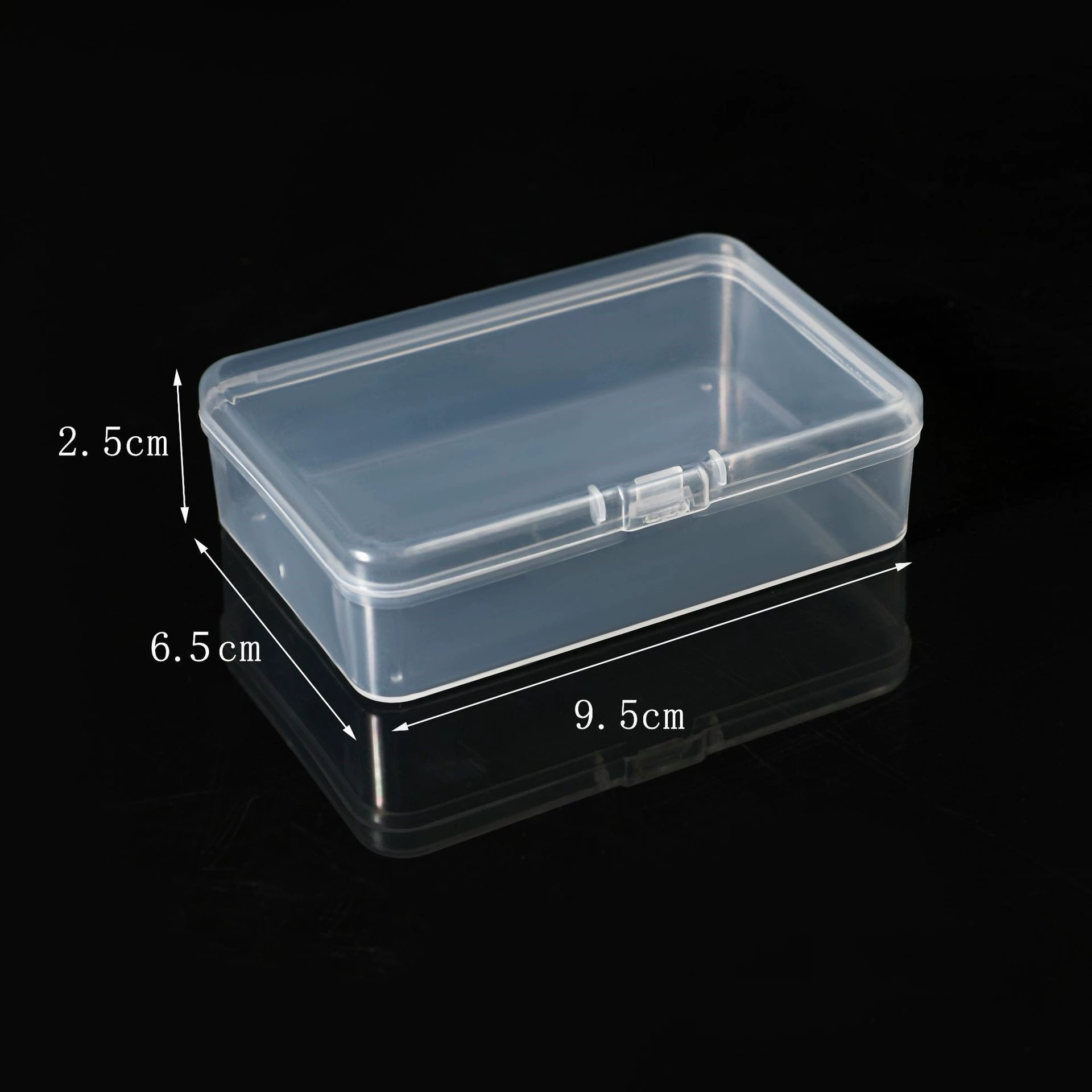 Transparent Plastic Storage Box for Earrings & Small Accessories, multiple square sizes 3.5–12.5 cm