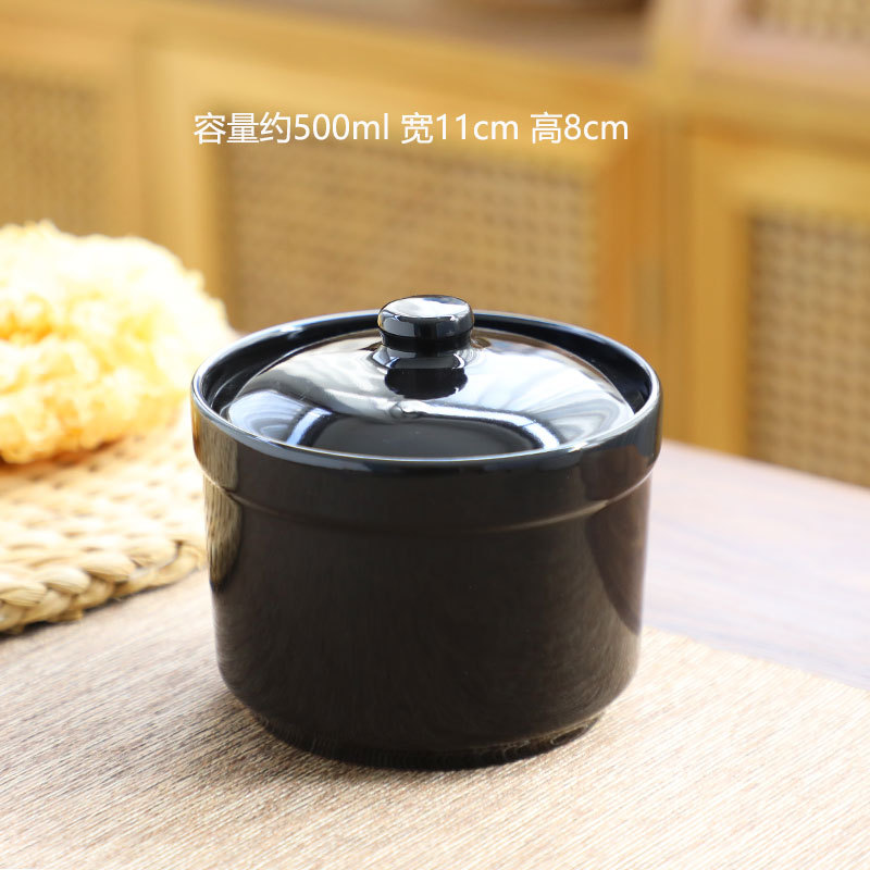 Taza de estofado de olla de barro guisada recta en agua, olla de estofado de una persona, olla de sopa con tapa, shaxian snack, nido de pájaro, olla de sopa hirviendo de cerámica