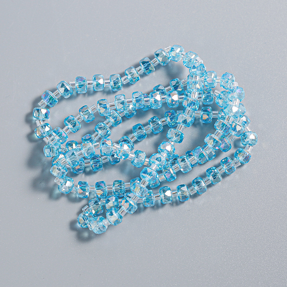 Cuentas Sueltas de Cristal Transparente de 6mm, Estilo Caramelo, Cristal en Rueda, para DIY, Pulseras, Accesorios de Joyería, Cuentas Sueltas al por Mayor