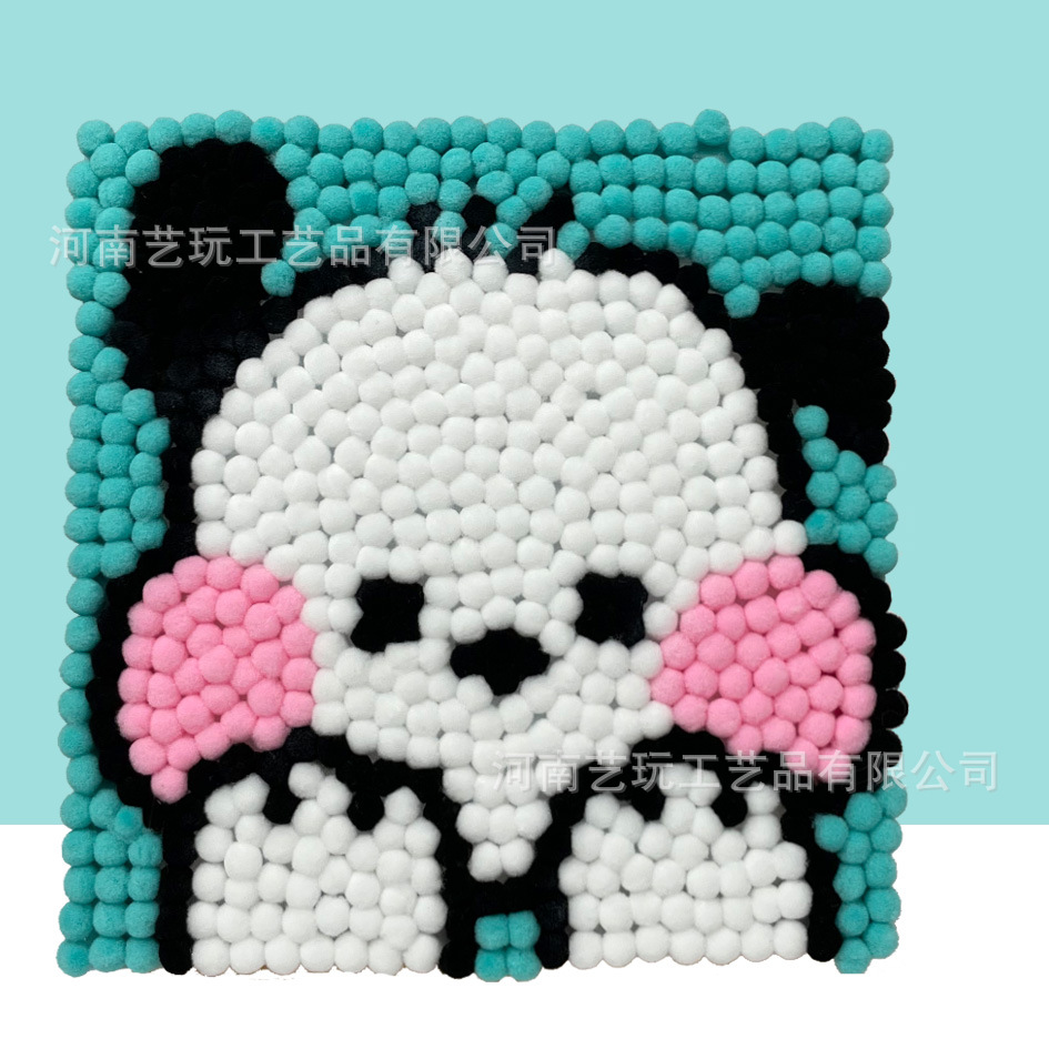 MQH20-059 / 20*20cm（实木内框+画布+毛球材料包）
