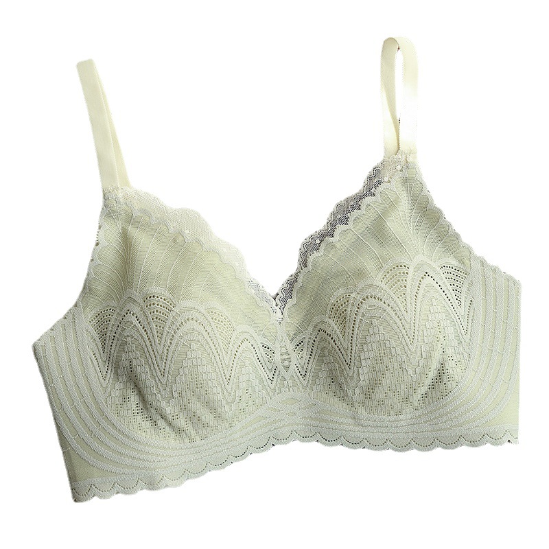 Orejas de conejo sujetador ultrafino inalámbrico sexy encaje pecho grande ropa interior pequeña ropa interior traje sujetador de verano para mujer