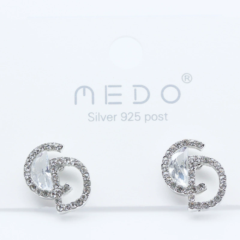 Серьги S925, кисточка с кристаллами циркония, короткие или длинные