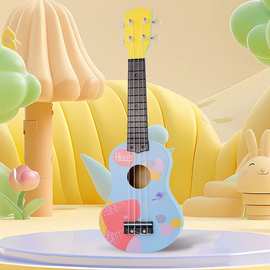 新款21寸木制尤克里里儿童音乐启蒙玩具迷你早教可演奏乐器批发