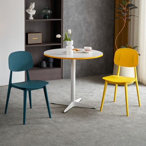 Eames Simple Waiting Small Round Table Small Apartment Household Stainless Steel Dining Table Casual Office Negotiation Table Balcony Table 