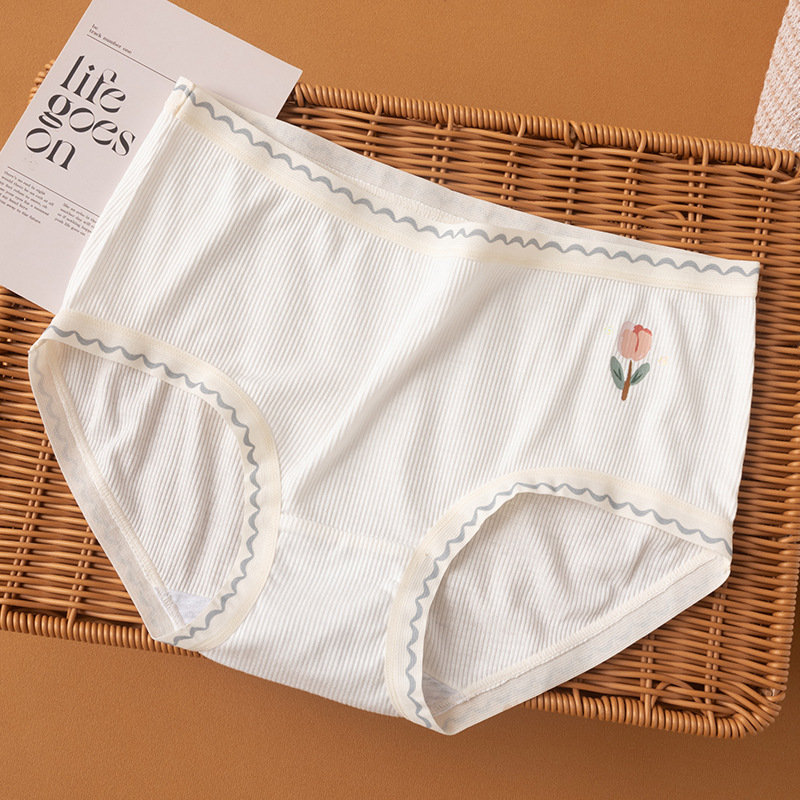 Bragas modales para mujer, algodón, antibacteriano, transpirable, entrepierna, cintura media sin costuras, pantalones cortos triangulares para niña japonesa, bragas para mujer image 11