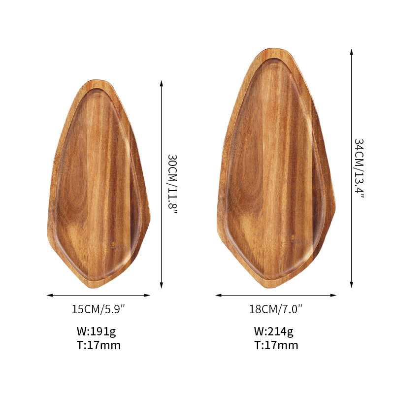 Cocina transfronteriza restaurante bandeja de carne de carne comida gourmet props de fotografía japonés plato de madera sólida bandeja de madera en forma de bala
