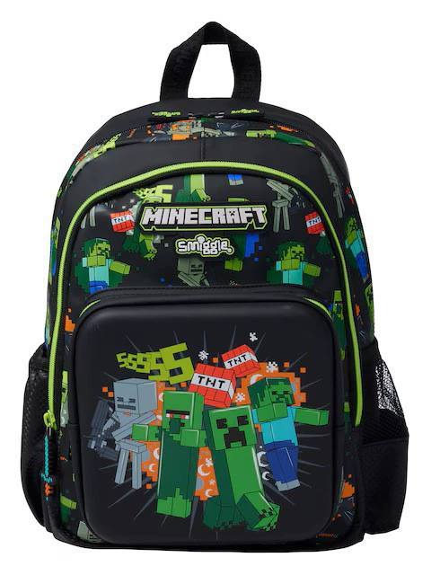 Австралийский Smiggle школьный ранец новый стиль для учащихся начальной и средней школы Minecraft Minecraft рюкзак термобель, чашка для воды, обед bag