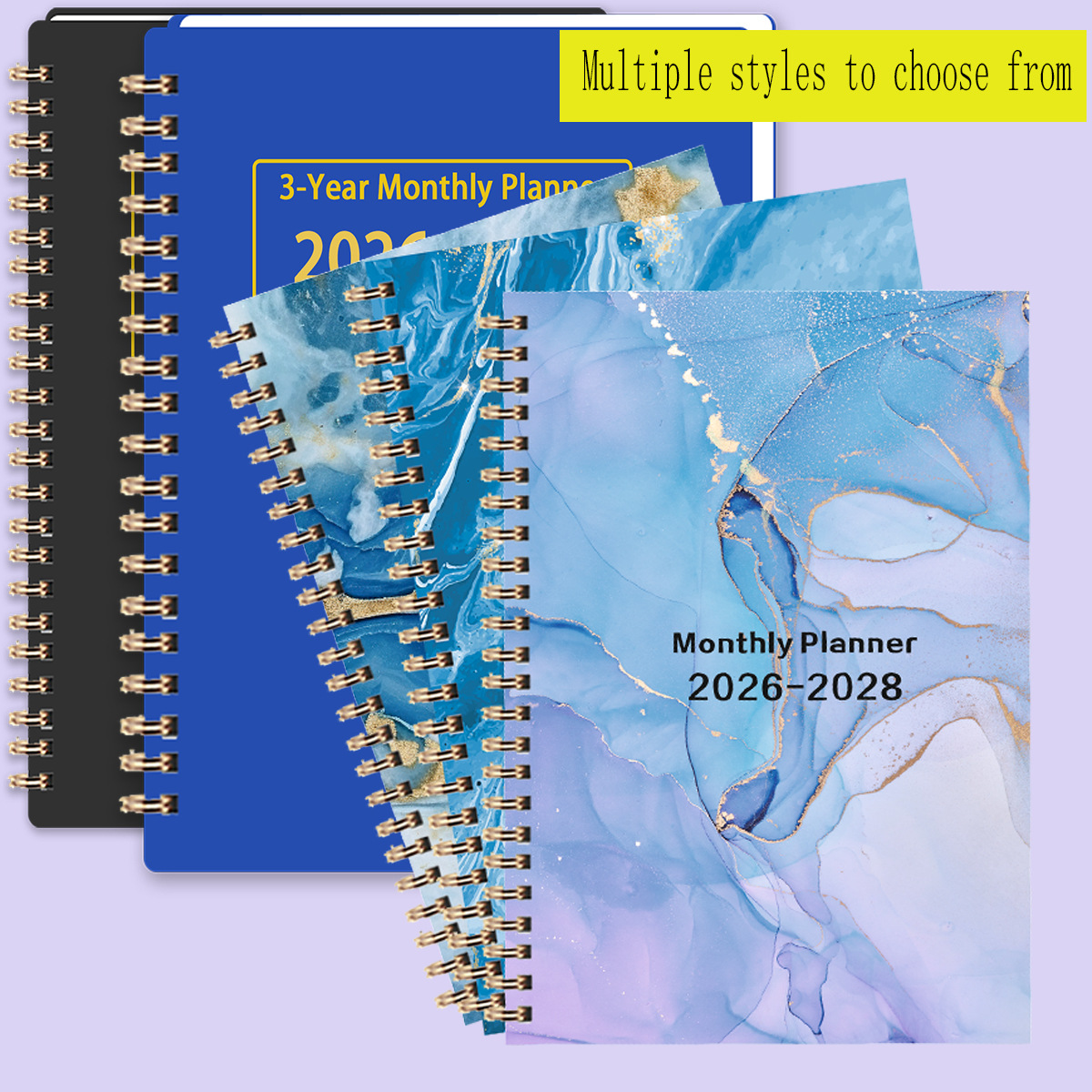 2026年至2028年计划本小清新简约随身携带线圈笔记本活页记事本