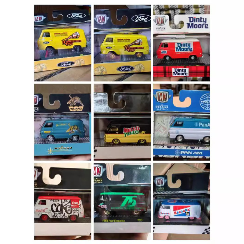 1:64M2 car model Volkswagen van Ford Chevrolet truck alloy car model collection ornaments