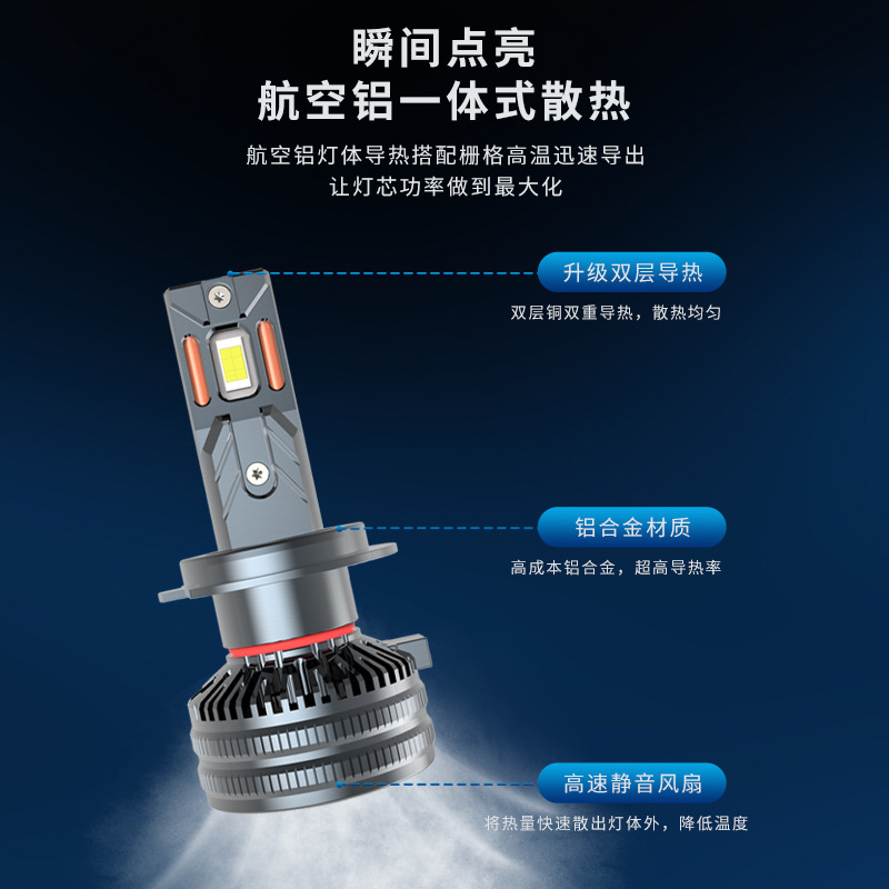 국경 간 공급 공장 직접 고출력 LED 조명 70W 자동차 LED 멀리 및 가까운 빛 슈퍼 밝은 빛