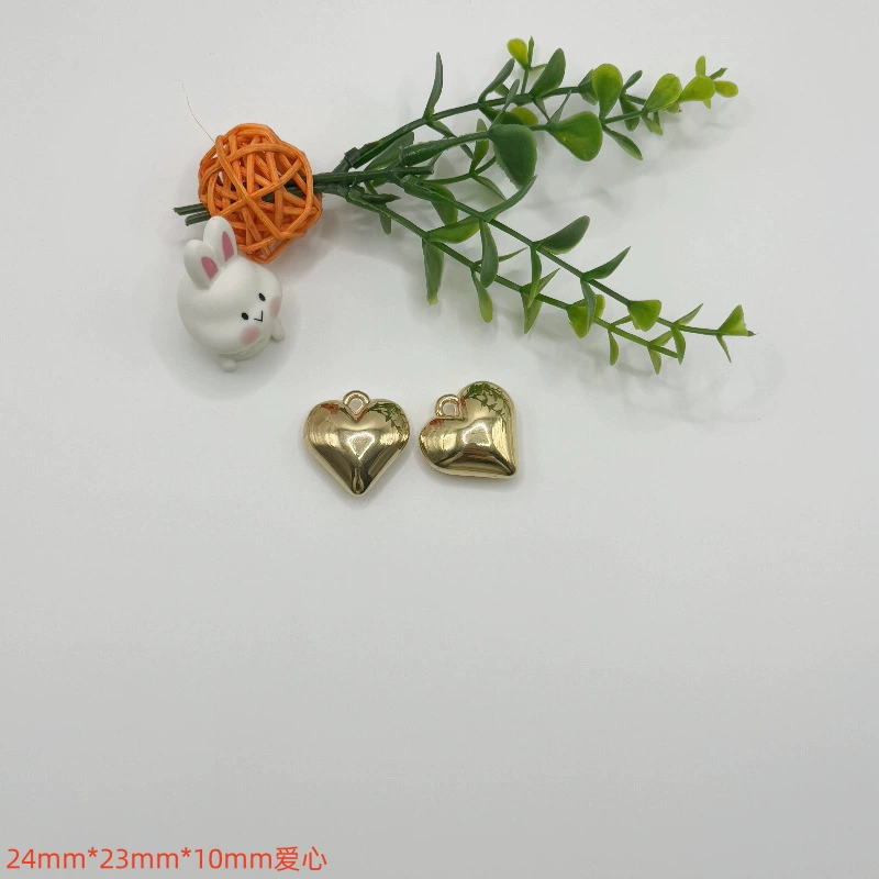 Pendant heart-shaped, necklace and bracelet, accessory heart shaped, plastic accessories, DIY