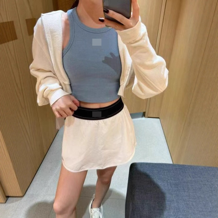 Alo? Same Style Tank Top for Women, Sports Fitness Yoga Wear, Inner Layer Ribbed Camisole, Tight-Fitting Summer New Style