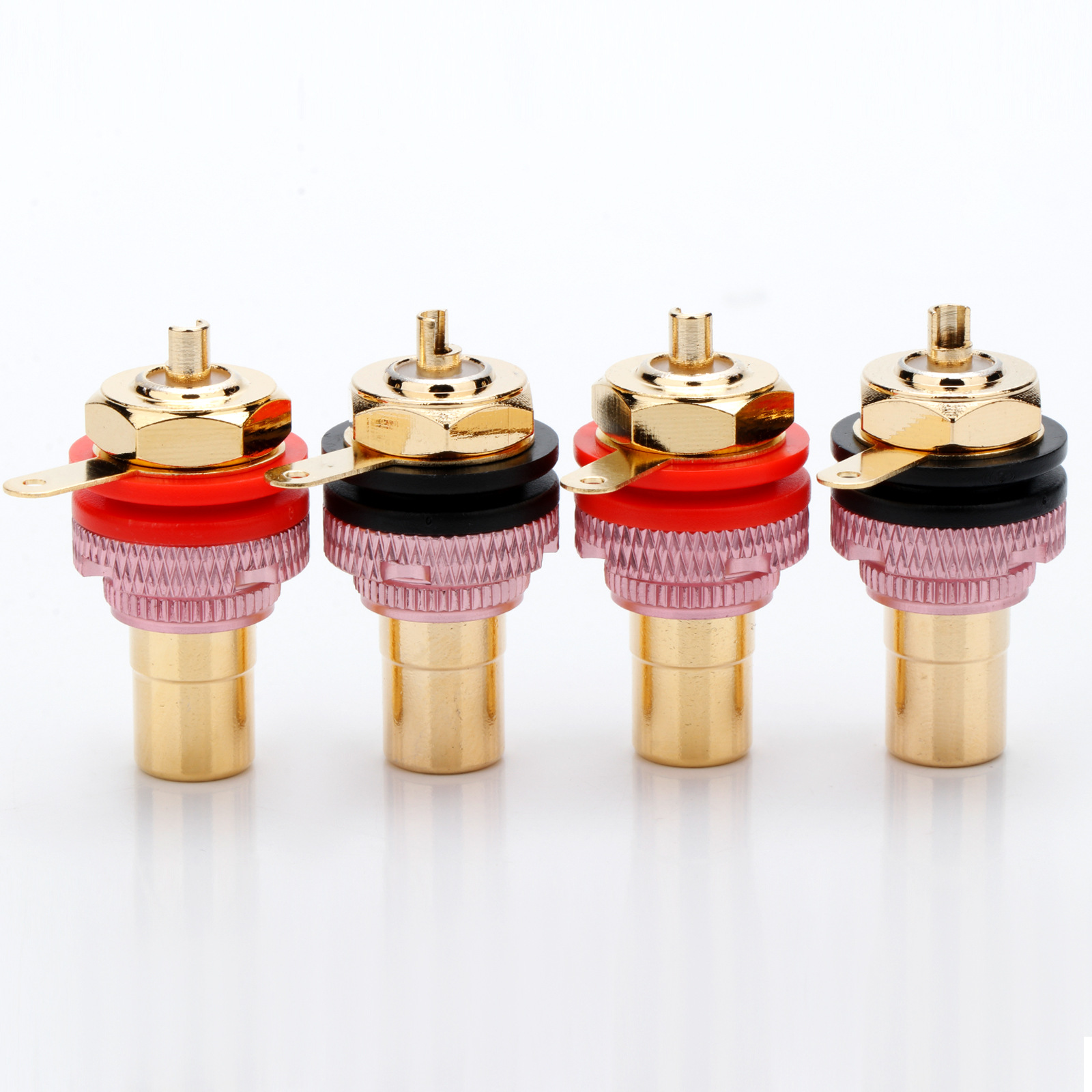 preffair 镀金RCA插座母座 镀金莲花插座 RCA插头 RCA座 莲花母座