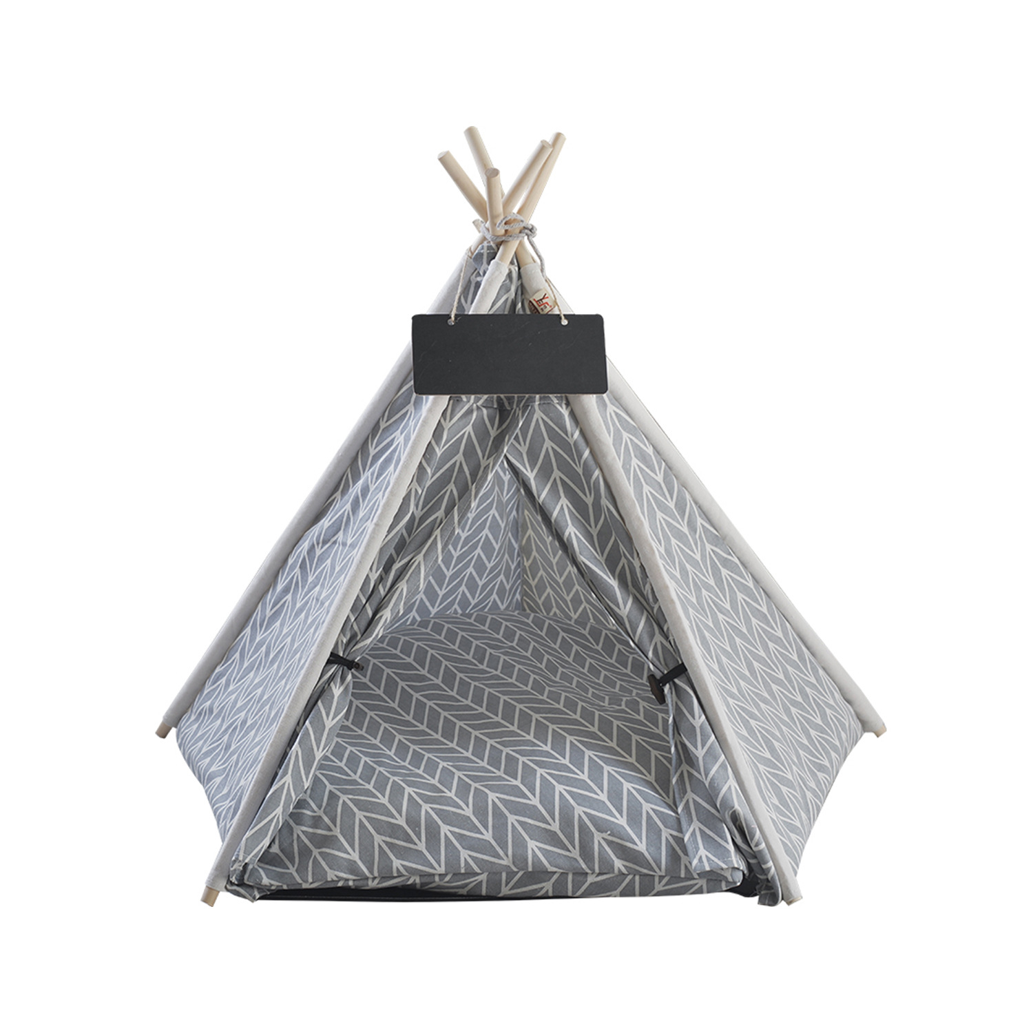 회색 헤링본 린넨 스타일