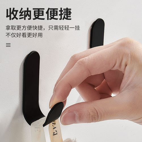 Manufacturer's hooks without punching holes on the wall behind the bathroom door coat hooks metal iron hardware coat hooks kitchen strong sticky hooks