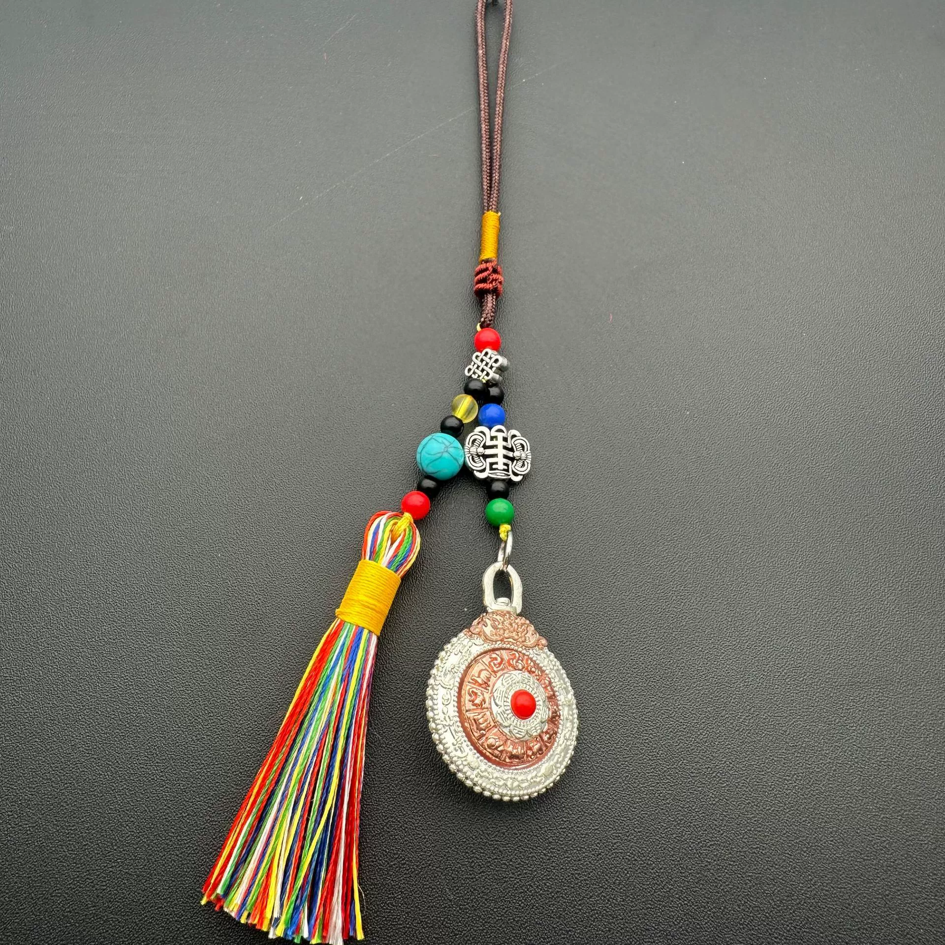 Double-sided ethnic pendant, accessory, Chinese horoscope, ethnic style