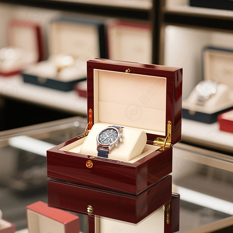 工厂高档木质手表包装盒 烤漆高光手表盒定制 礼品首饰盒收纳盒