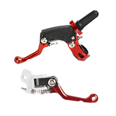 Motorcycle Handle Cover, Off-Road Motorcycle Anti-Fall Foldableing - kailin-clutch-brake-lever-set-red