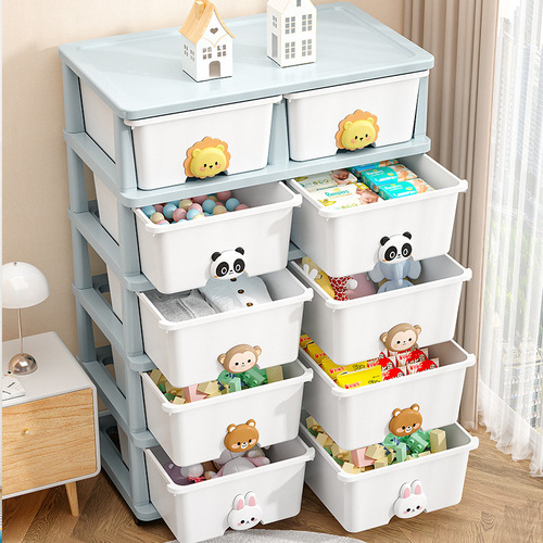 Storage Cabinet Drawer Style Toy Snack Cabinet Household Organizer Storage Cabinet Children's Clothing Storage Box Bedside Cabinet