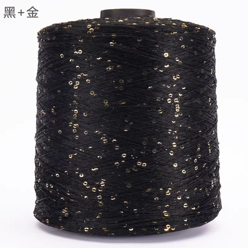 Sequin alambre de seda seda seda seda de color brillante cuentas de gancho suéter DIY tejido a mano 50g fábrica al por mayor