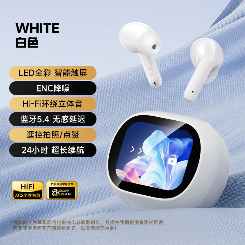 2025年新AI翻訳ワイヤレスBluetoothヘッドセットインイヤーカラー画面長時間着用可能高品質プライベートタッチ長いバッテリー寿命|undefined