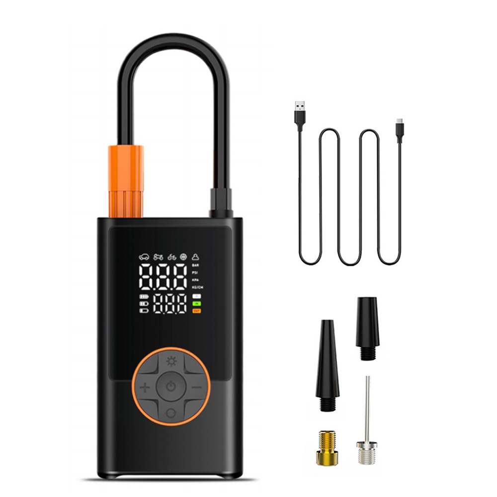 Bomba de aire portátil para coche con pantalla digital de doble pantalla, bomba eléctrica para inflar botes, bomba de neumáticos eléctrica de mano con carga inalámbrica