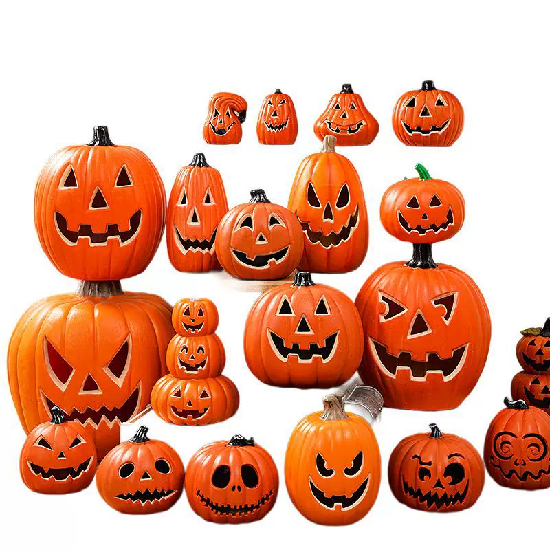 万圣节南瓜灯布置装饰道具灯笼摆件场景堆头主题氛围发光用