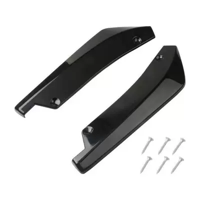 Car Modification Universal Rear Corner Accessories Rear Lip Rear Spoiler Bumper Corner Protector Anti-Collision Anti-Scratch Decoration (Spoiler) - back-corner-black-pair-opp-bag