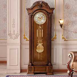 德国赫姆勒机械落地钟客厅家用欧式座钟台式坐钟美式复古老式摆钟