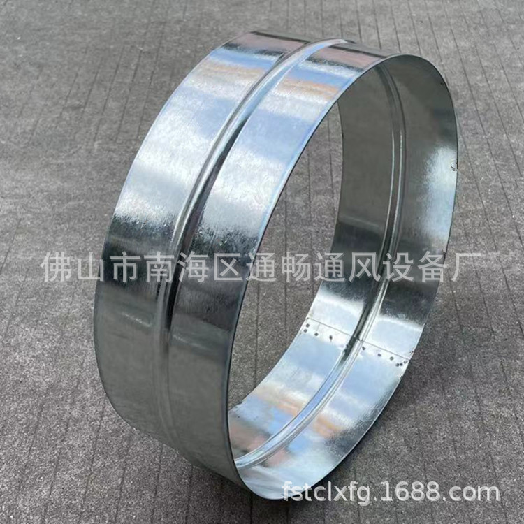 广东珠海楼房通风螺旋风管 横琴区白铁皮风管直通接头配件内接