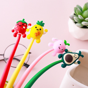 Cute expression fruit shake music gel pen creative stationery student prize gift wholesale writing tool pen